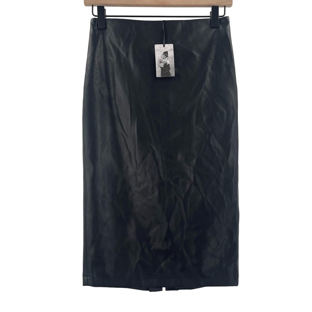 SINCERELY JULES Skirt Size Small Faux Leather Black NWT Pencil Vegan Mob Wife